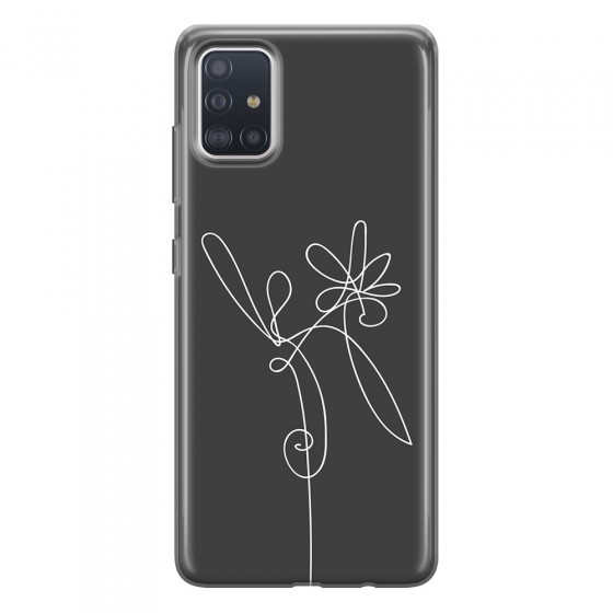 SAMSUNG - Galaxy A71 - Soft Clear Case - Flower In The Dark
