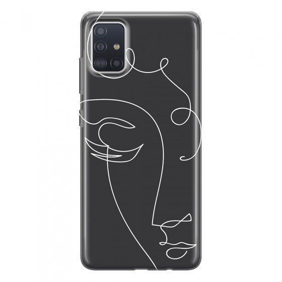 SAMSUNG - Galaxy A71 - Soft Clear Case - Light Portrait in Picasso Style