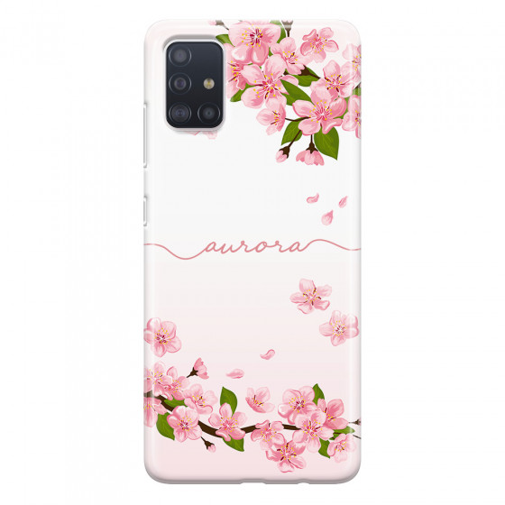 SAMSUNG - Galaxy A71 - Soft Clear Case - Sakura Handwritten