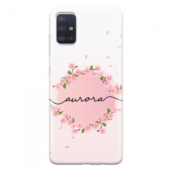 SAMSUNG - Galaxy A71 - Soft Clear Case - Sakura Handwritten Circle