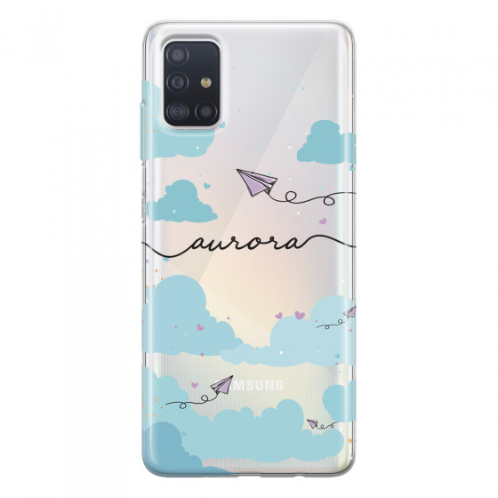 SAMSUNG - Galaxy A71 - Soft Clear Case - Up in the Clouds