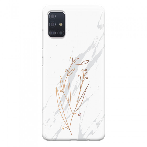 SAMSUNG - Galaxy A71 - Soft Clear Case - White Marble Flowers