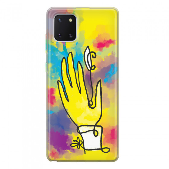 SAMSUNG - Galaxy Note 10 Lite - Soft Clear Case - Abstract Hand Paint
