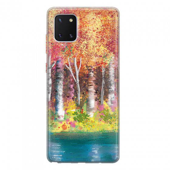 SAMSUNG - Galaxy Note 10 Lite - Soft Clear Case - Calm Birch Trees