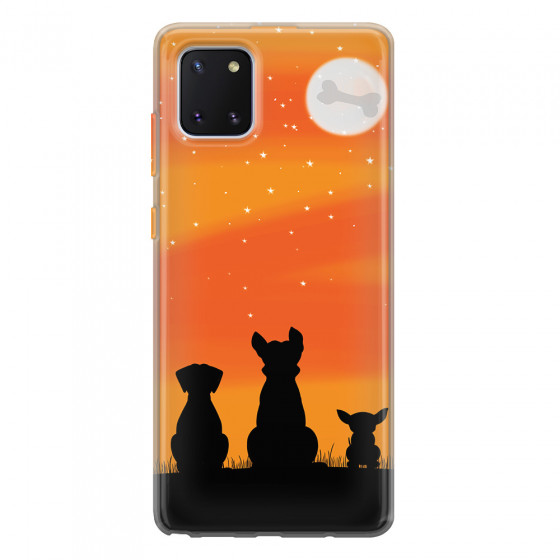 SAMSUNG - Galaxy Note 10 Lite - Soft Clear Case - Dog's Desire Orange Sky
