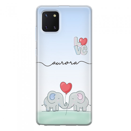 SAMSUNG - Galaxy Note 10 Lite - Soft Clear Case - Elephants in Love