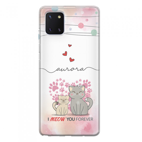 SAMSUNG - Galaxy Note 10 Lite - Soft Clear Case - I Meow You Forever