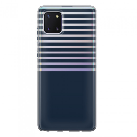 SAMSUNG - Galaxy Note 10 Lite - Soft Clear Case - Life in Blue Stripes