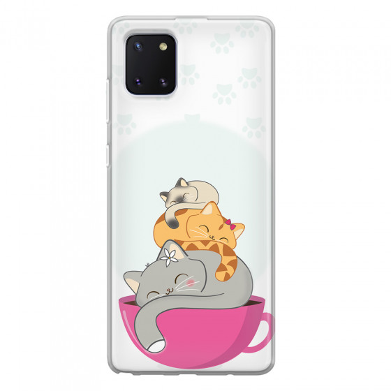 SAMSUNG - Galaxy Note 10 Lite - Soft Clear Case - Sleep Tight Kitty
