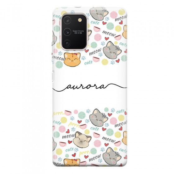 SAMSUNG - Galaxy S10 Lite - Soft Clear Case - Cute Kitten Pattern