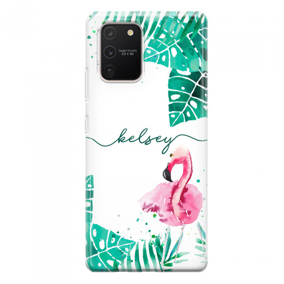 SAMSUNG - Galaxy S10 Lite - Soft Clear Case - Flamingo Watercolor