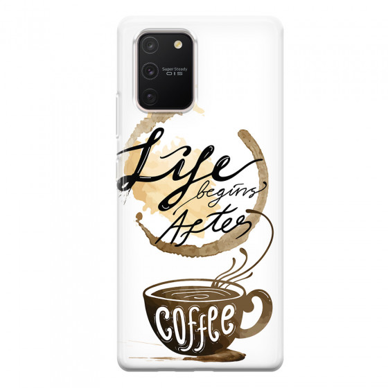SAMSUNG - Galaxy S10 Lite - Soft Clear Case - Life begins after coffee
