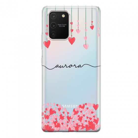 SAMSUNG - Galaxy S10 Lite - Soft Clear Case - Love Hearts Strings