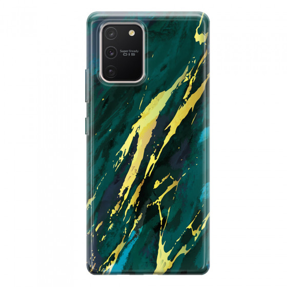 SAMSUNG - Galaxy S10 Lite - Soft Clear Case - Marble Emerald Green