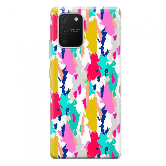 SAMSUNG - Galaxy S10 Lite - Soft Clear Case - Paint Strokes