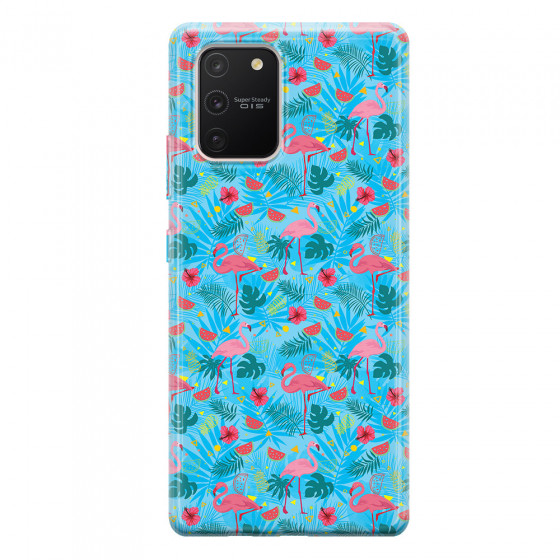 SAMSUNG - Galaxy S10 Lite - Soft Clear Case - Tropical Flamingo IV