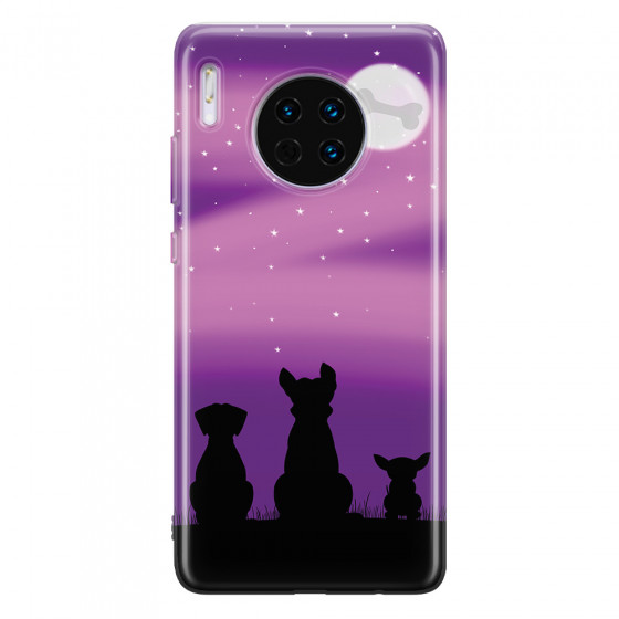 HUAWEI - Mate 30 - Soft Clear Case - Dog's Desire Violet Sky