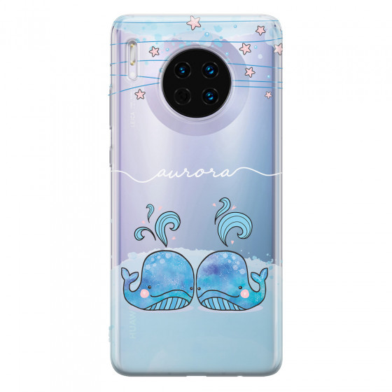 HUAWEI - Mate 30 - Soft Clear Case - Little Whales White