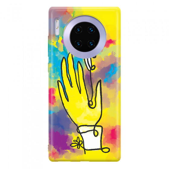 HUAWEI - Mate 30 Pro - Soft Clear Case - Abstract Hand Paint