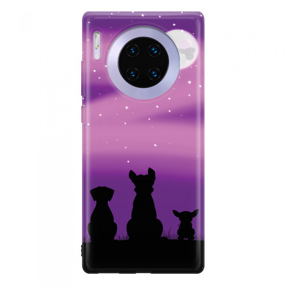 HUAWEI - Mate 30 Pro - Soft Clear Case - Dog's Desire Violet Sky