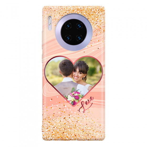 HUAWEI - Mate 30 Pro - Soft Clear Case - Glitter Love Heart Photo