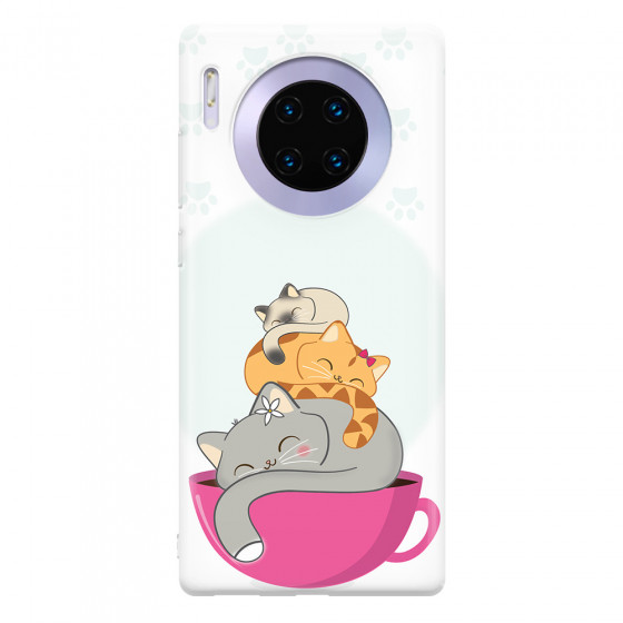 HUAWEI - Mate 30 Pro - Soft Clear Case - Sleep Tight Kitty