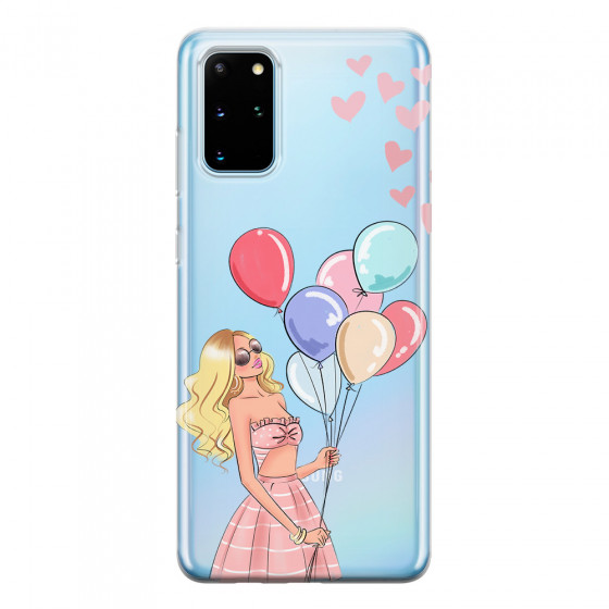 SAMSUNG - Galaxy S20 Plus - Soft Clear Case - Balloon Party