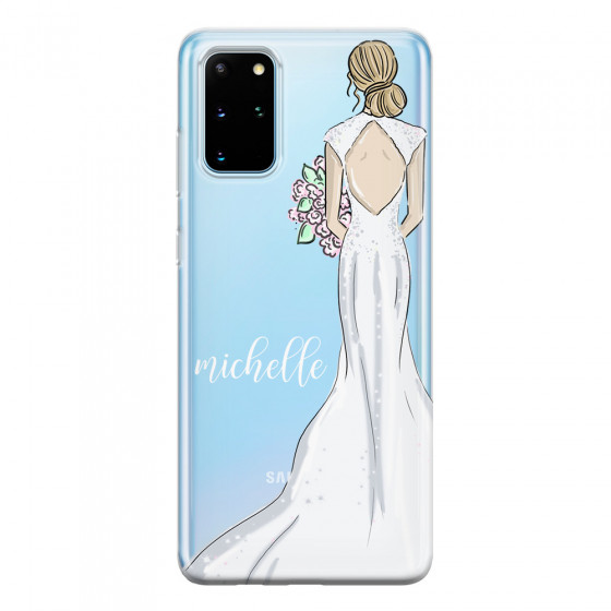 SAMSUNG - Galaxy S20 Plus - Soft Clear Case - Bride To Be Blonde