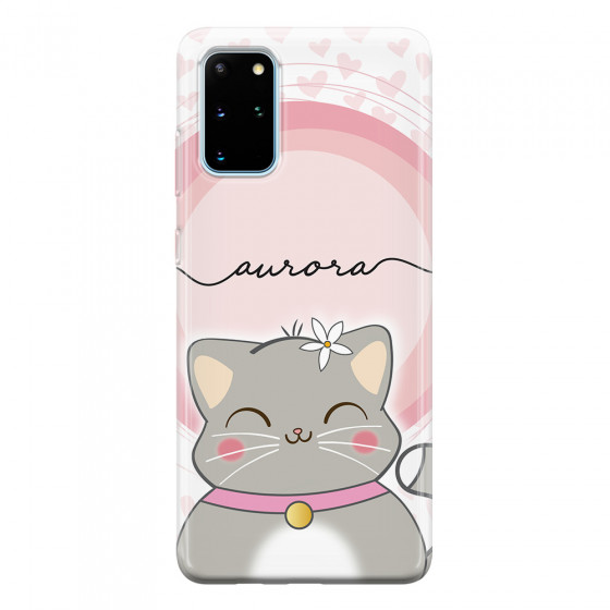 SAMSUNG - Galaxy S20 Plus - Soft Clear Case - Kitten Handwritten