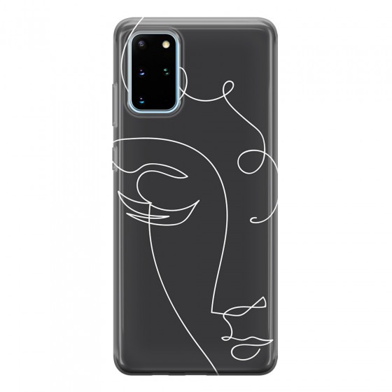 SAMSUNG - Galaxy S20 Plus - Soft Clear Case - Light Portrait in Picasso Style