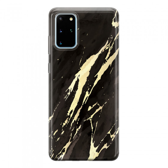 SAMSUNG - Galaxy S20 Plus - Soft Clear Case - Marble Ivory Black