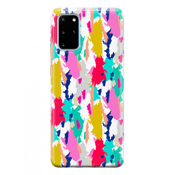 SAMSUNG - Galaxy S20 Plus - Soft Clear Case - Paint Strokes