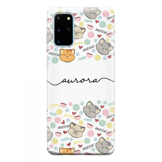 SAMSUNG - Galaxy S20 - Soft Clear Case - Cute Kitten Pattern