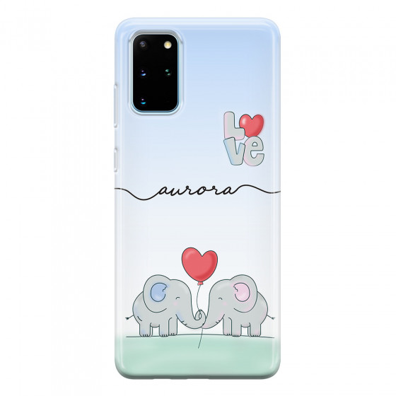 SAMSUNG - Galaxy S20 - Soft Clear Case - Elephants in Love