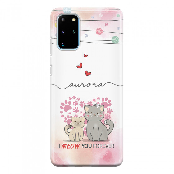SAMSUNG - Galaxy S20 - Soft Clear Case - I Meow You Forever