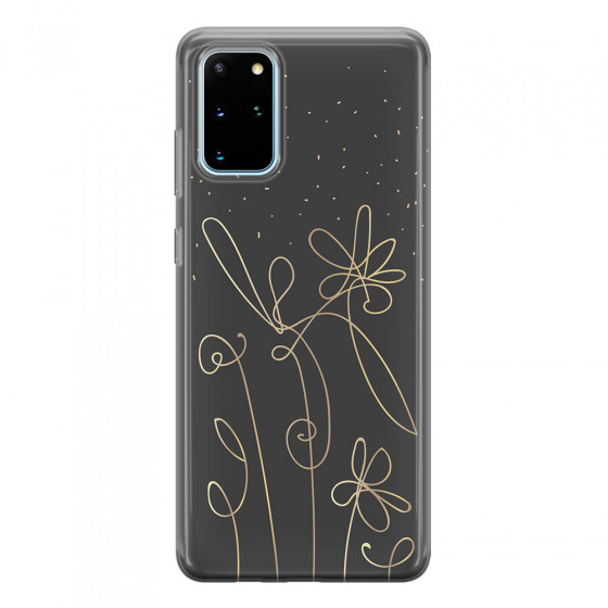 SAMSUNG - Galaxy S20 - Soft Clear Case - Midnight Flowers