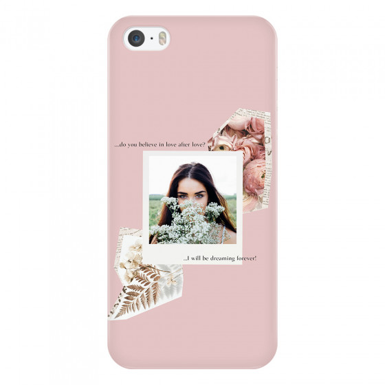 APPLE - iPhone 5S/SE - 3D Snap Case - Vintage Pink Collage Phone Case