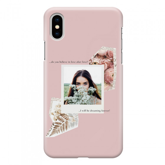 APPLE - iPhone XS - 3D Snap Case - Vintage Pink Collage Phone Case