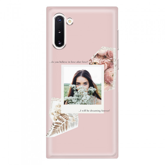 SAMSUNG - Galaxy Note 10 - Soft Clear Case - Vintage Pink Collage Phone Case