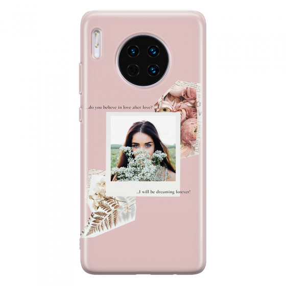 HUAWEI - Mate 30 - Soft Clear Case - Vintage Pink Collage Phone Case