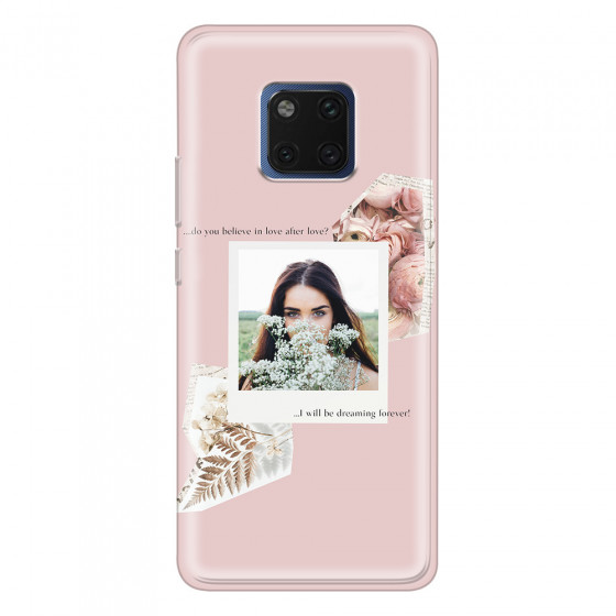 HUAWEI - Mate 20 Pro - Soft Clear Case - Vintage Pink Collage Phone Case