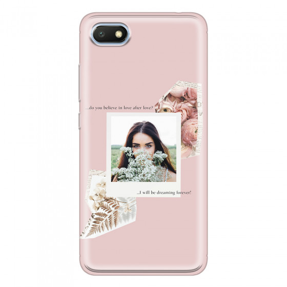 XIAOMI - Redmi 6A - Soft Clear Case - Vintage Pink Collage Phone Case