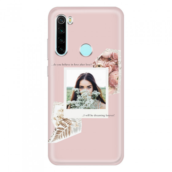 XIAOMI - Redmi Note 8 - Soft Clear Case - Vintage Pink Collage Phone Case