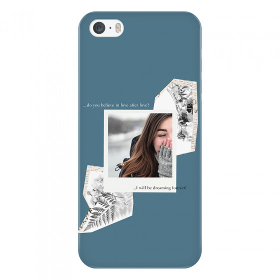 APPLE - iPhone 5S/SE - 3D Snap Case - Vintage Blue Collage Phone Case