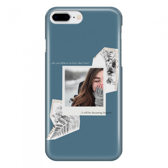 APPLE - iPhone 8 Plus - 3D Snap Case - Vintage Blue Collage Phone Case