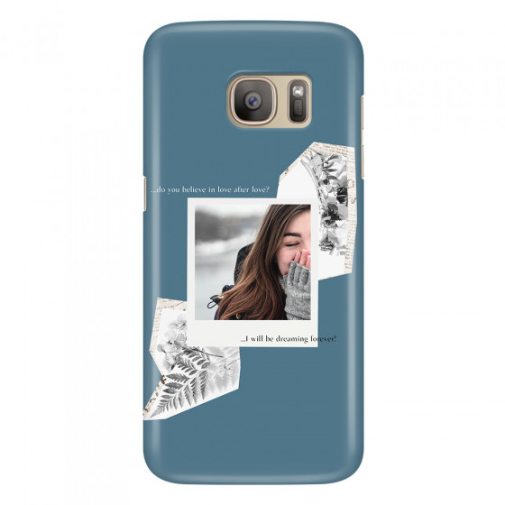 SAMSUNG - Galaxy S7 - 3D Snap Case - Vintage Blue Collage Phone Case