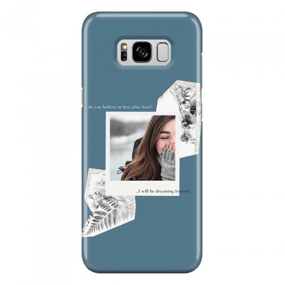 SAMSUNG - Galaxy S8 - 3D Snap Case - Vintage Blue Collage Phone Case
