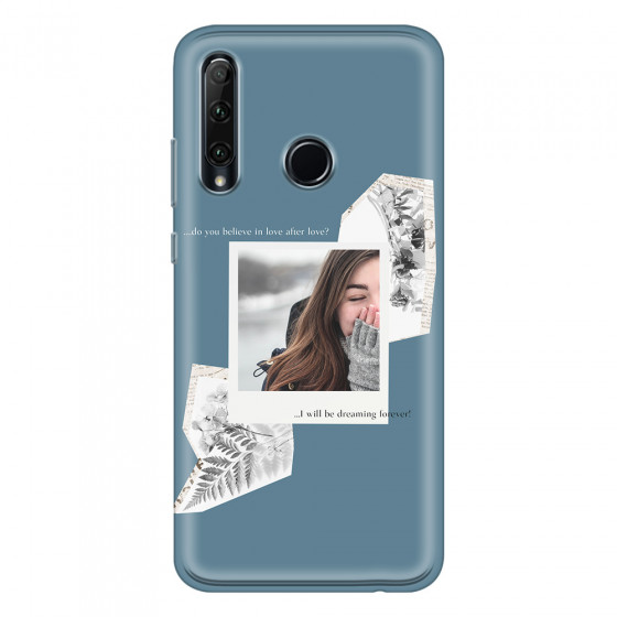HONOR - Honor 20 lite - Soft Clear Case - Vintage Blue Collage Phone Case