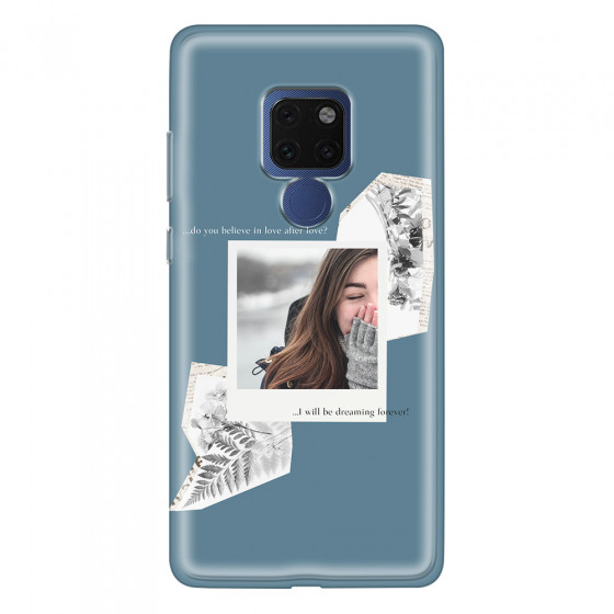 HUAWEI - Mate 20 - Soft Clear Case - Vintage Blue Collage Phone Case