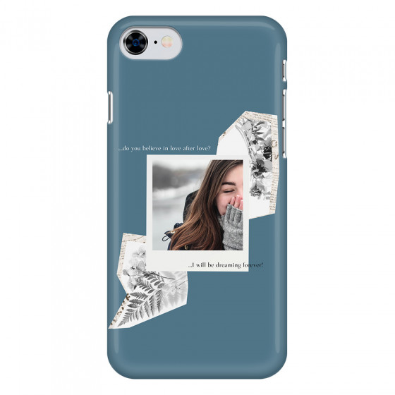 APPLE - iPhone 8 - 3D Snap Case - Vintage Blue Collage Phone Case